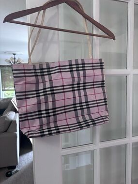 Pink Plaid Tote Bag - Stylish Everyday Carry